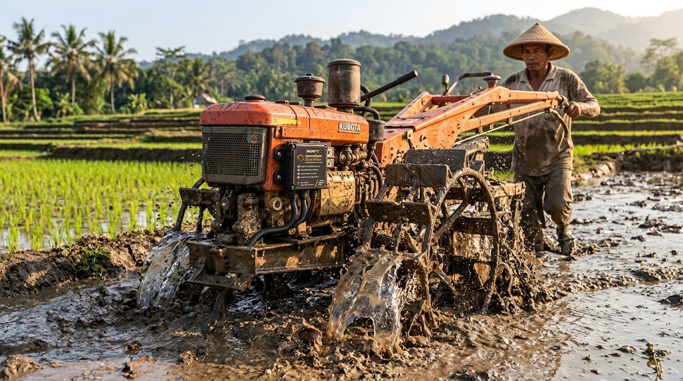 Uji Lumpur Traktor Sawah